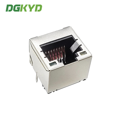 52F Single Port Network Socket 8P8C In-Line Connector With Light Without Transformer Modular Jack