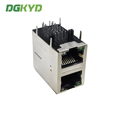 DGKYD21Q012AE6A4D068 2X1 Multiport Connector Gigabit Ethernet Filtering RJ45 Modular Connector Network Jack