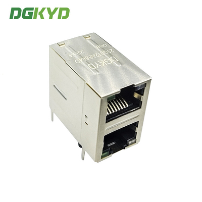 DGKYD21Q012AE6A4D068 2X1 Multiport Connector Gigabit Ethernet Filtering RJ45 Modular Connector Network Jack