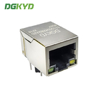 DGKYD111Q334AB2A2DP057 RJ45 Gigabit Ethernet Filter Single Port Network Connector POE With Light Strip Shield 10P8C