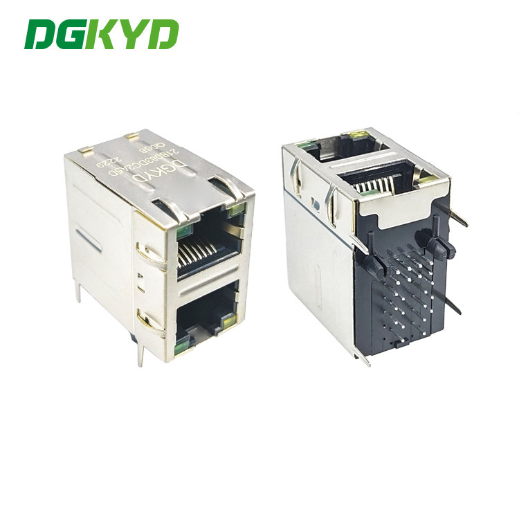 DGKYD21B083DC2A5DQ068 Stacked Multi-Port 100M RJ45 7Pin RJ45 Modular Jack Ethernet Filter RJ45