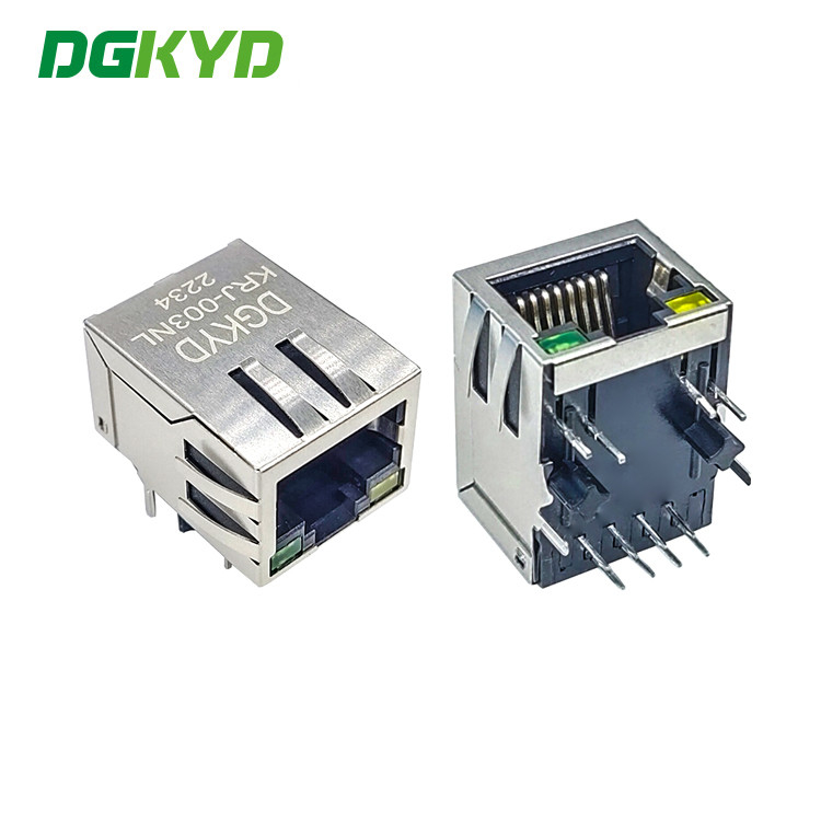 Network Connector RJ45 with Transformer Integrated Magnetics , 100BASET G/Y