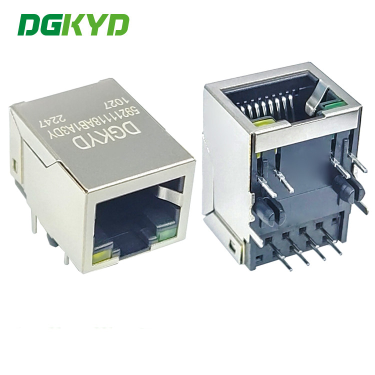 DGKYD59211118AB1A3DY1027 RJ45 Without Filter Socket 10P8C With LED 59 Series Y/G