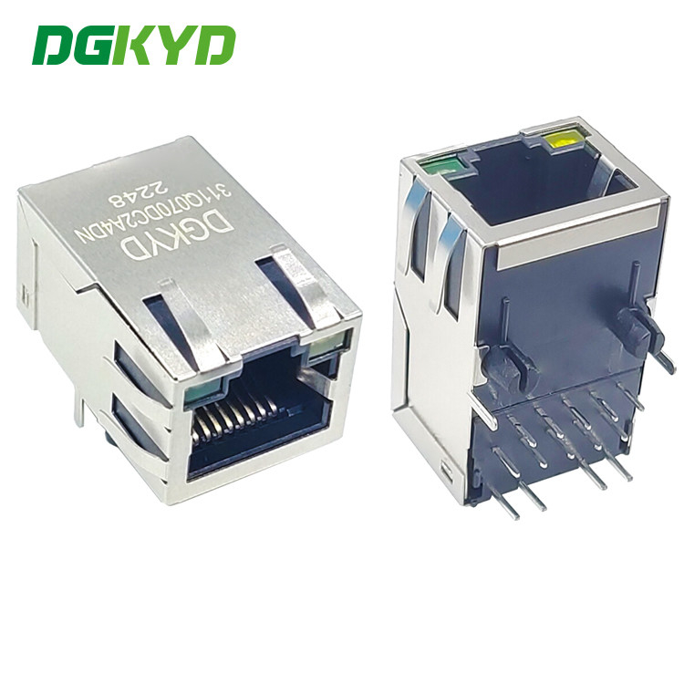 DGKYD311Q070DC2A4DN 25.4mm Network Interface Connector Single Port Gigabit Filter Integrated Transformer 10PIN