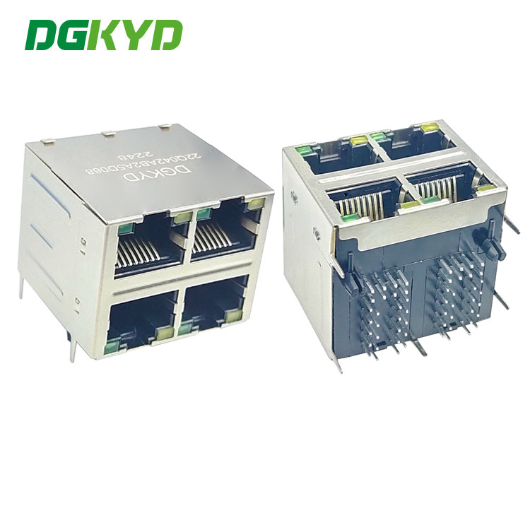 DGKYD22Q042AB2A5D068 RJ45 Gigabit Network Connector With Light Shield 10PIN