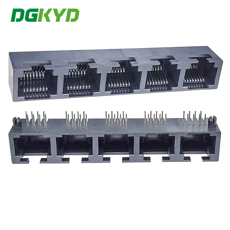 DGKYD53241588IWA1DY1052 RJ45 1X5 Multi Port Black Full Plastic Without Light 8P8C