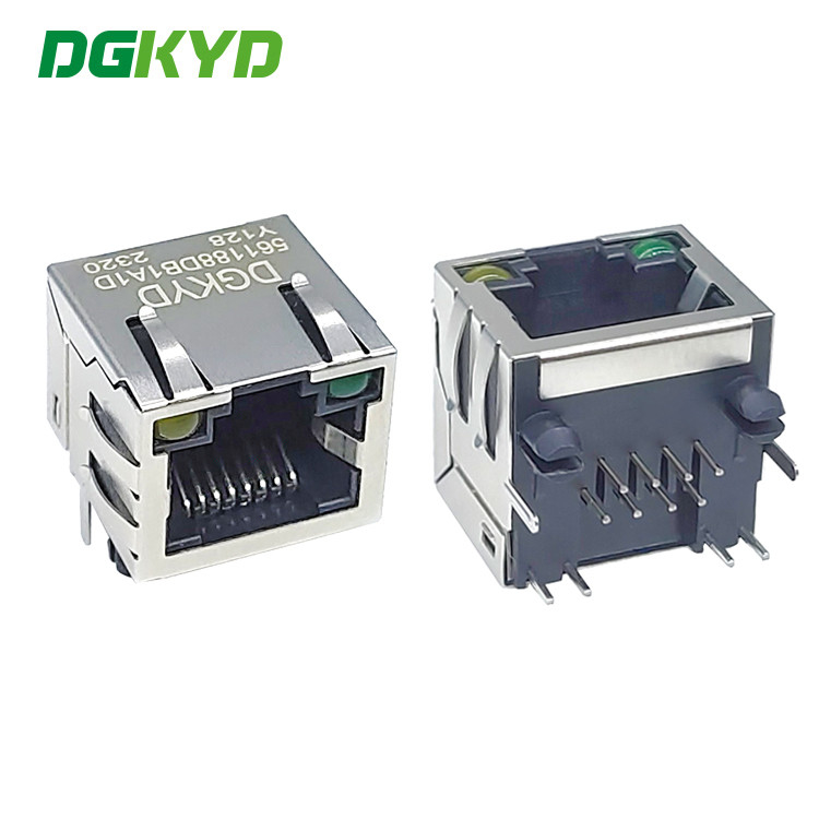 DGKYD561188DB1A1DY128 Without Filter 8P8C Shielded Connector With Light Network Port Socket