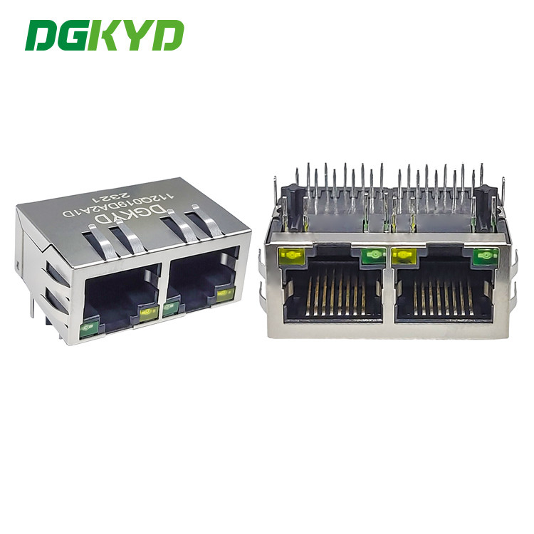 DGKYD112Q019DA2A1D Dual Port RJ45 Connector Ethernet Gigabit Filter 10P8C Interface Network Port Socket