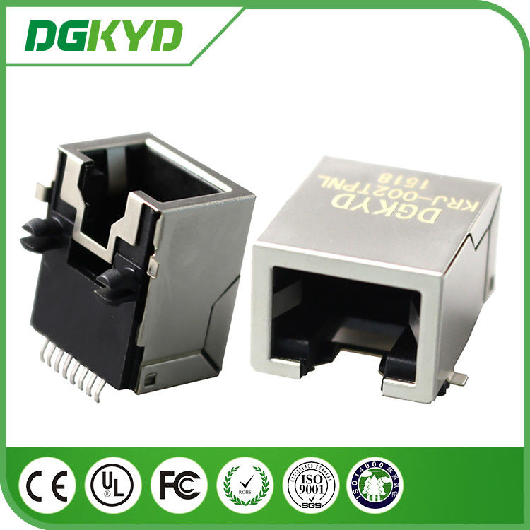 1x1 Tab Down SMD Rj45 Pcb Connector Without Transformer ,Gold Plating 6U KRJ-002TPNL