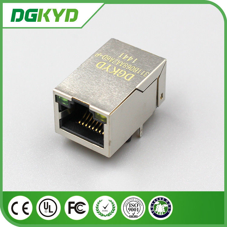 25.4Mm 100M 1x1 Tap Up RJ45 Ethernet connector with POE for network cable plug
