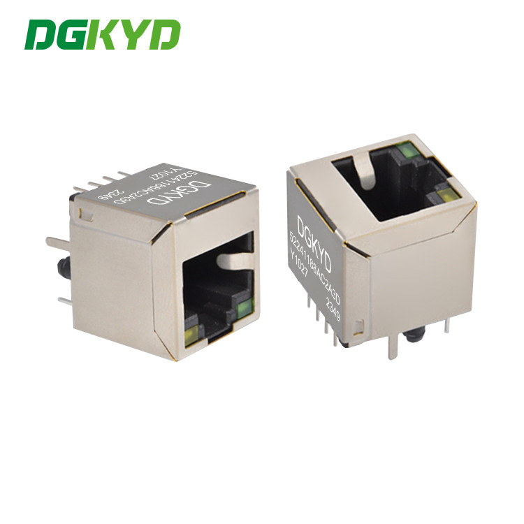 180 Degree Direct Insertion RJ45 8P8C Connector With Light But Without Filter Network Interface DGKYD52241188AC2A3DY1027