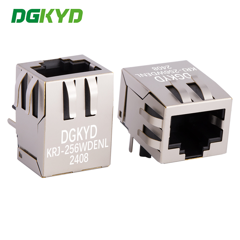 KRJ-256WDENL RJ45 Ethernet Plug Connector Single Port RJ45 100Mbps Integrated Filter Without Light Strip Shielding