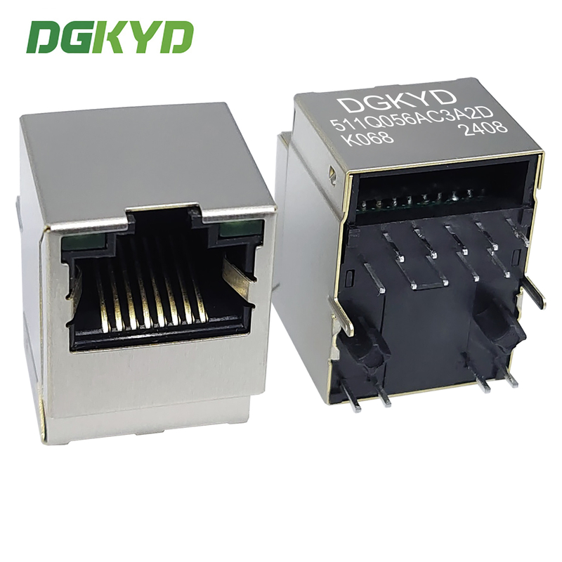 DGKYD511Q056AC3A2DK068 RJ45 180 Degree Direct Insertion With Shielded Shell Full Package Network Interface 10p8c