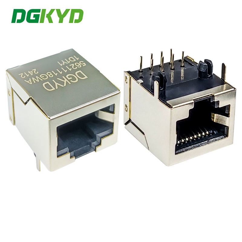 10P8C Single Port Shielded Communication Interface RJ45 Connector DGKYD5621118GWA1D1Y1