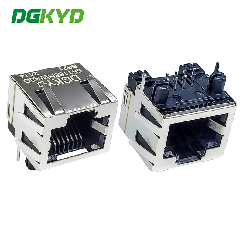 RJ45 Straight Connector 1X1 8P8C Without Light Strip Shielding 30U RJ45 Interface DGKYD561188HWA8DB621