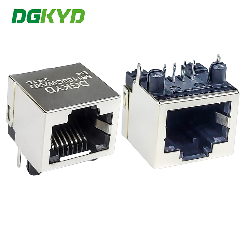 RJ45 Straight Through 56 Unshielded 8P8C Network Interface Single Port Connector 6U DGKYD561188GWA2DB4