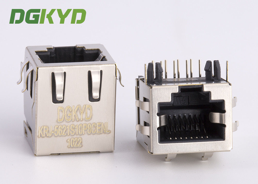 Shielded pcb mount female rj45 keystone Jack 10p8c connector , side entry