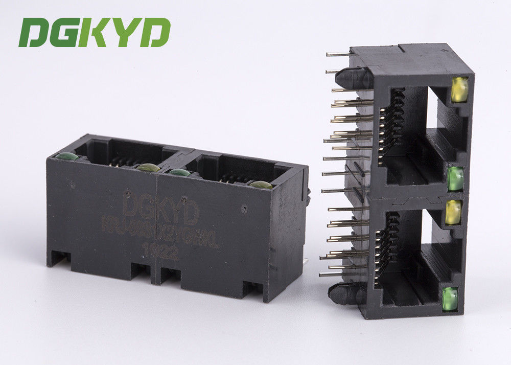 KRJ-56S1X2YGWKNL Tab Up Ganged Two Port Gigabit Ethernet Rj45 Lan Jack For UTP