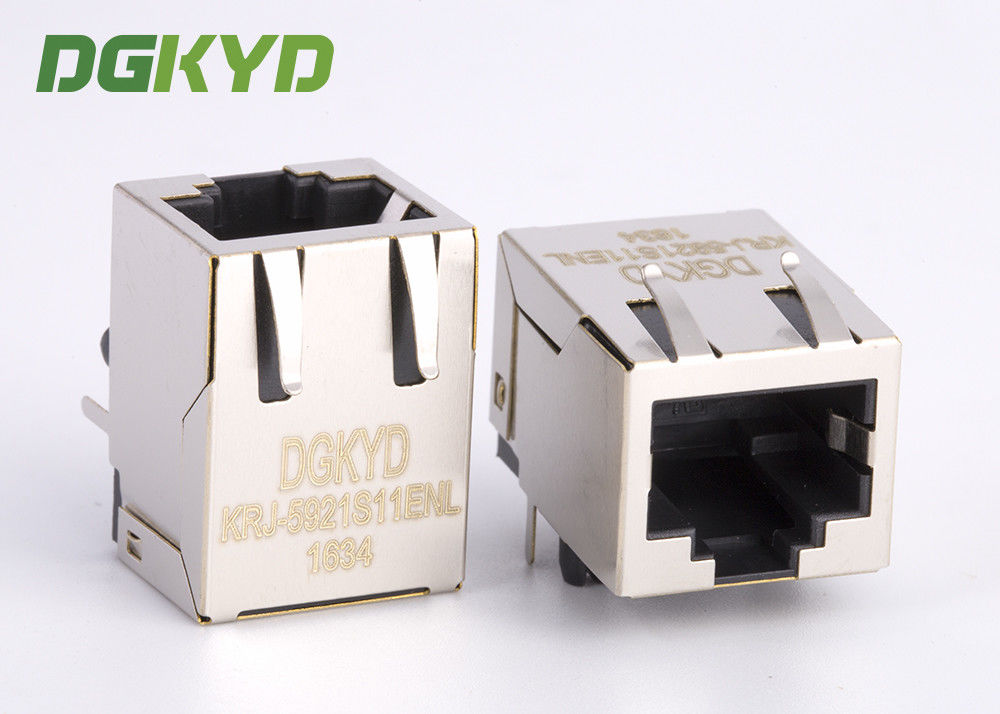 21.3mm Length Tap Down RJ45 Shielded Connector Without Transformer For Net Card
