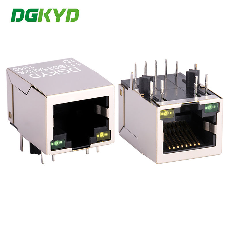 RJ45 Connector 100Mbps Ethernet Port Without Transformer, With Light And Shielding DGKYD111B035AB2A1D
