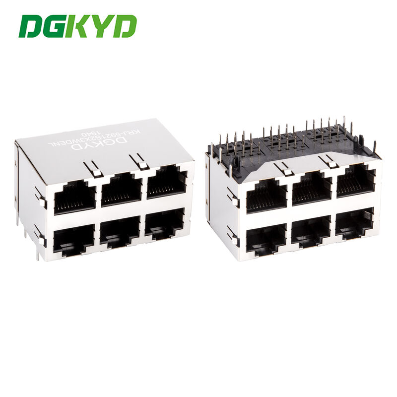 RJ45 multi port connector industrial network interface network port socket 8P8C KRJ-5921S2X3WDENL