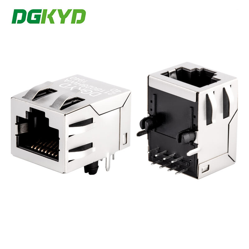 100Mbps Shielded RJ45 Connector with Integrated Network Transformer and No Light Strip