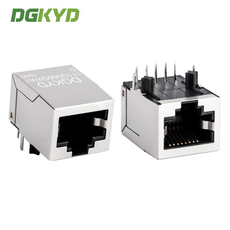 Gigabit Ethernet Industrial Network Port RJ45 Shielded Connector Single In-line Package RJ45 Jack