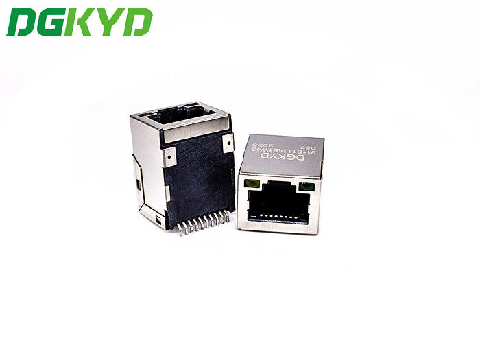 DGKYD911B113AB1WS057 Single Port TAB UP SMT 100BASE RJ45 Connector Socket With LED