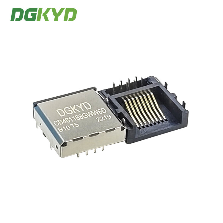 DGKYDCB461188GWW6DB1075 Submersible RJ45 Connector Ultra Thin Interface LCP Material Without Filter 8P8C