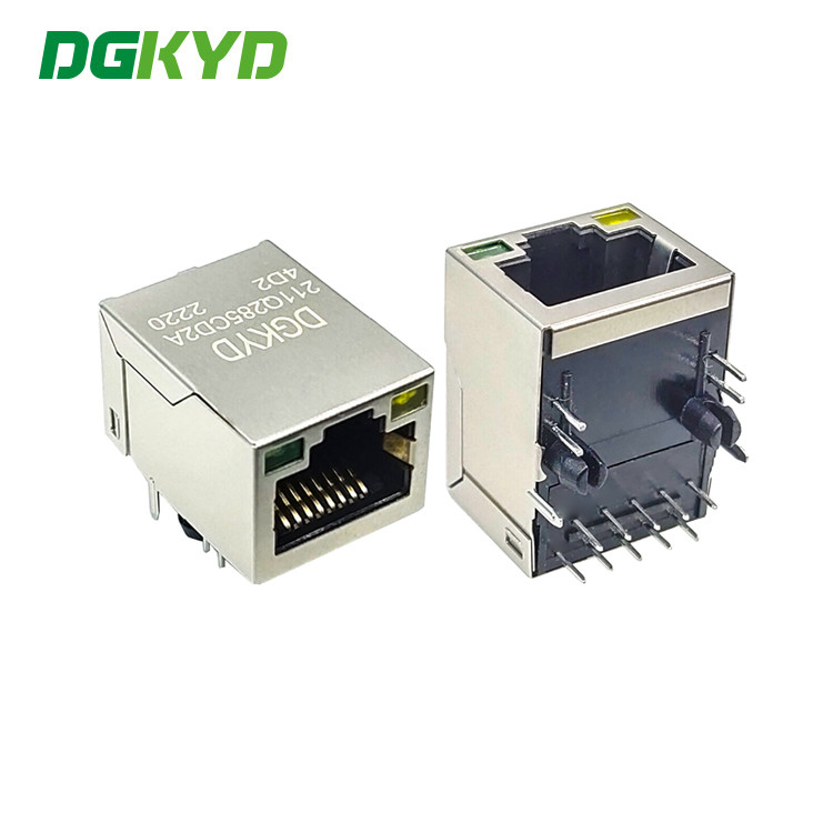 DGKYD211Q285CD2A4D2 2.5G Single Port Tab Up Connector Modular Jack Industrial RJ45 Network
