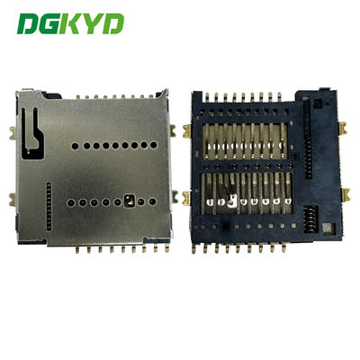 TF Card Holder PUSH4.0/7.0 1.50H 16P Telephone Card Holder UHS-II MicroSD Push  4.0 Card Holder DGKYDTF15H16A6A2Y3WS286