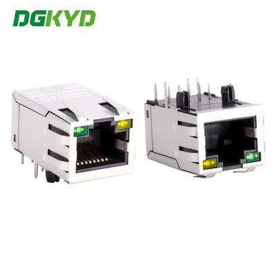 Single cell RJ45 connector 100Mbps integrated network transformer with light network interface DGKYD311B074DB2A4DN