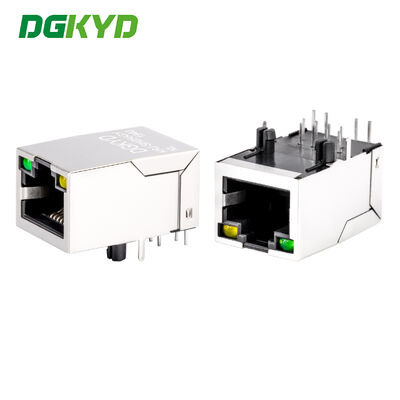 KRJ-SH256GYNL RJ45 Connector with 100Base Filter LED Indicator and Shielded RJ45 Modular Jack