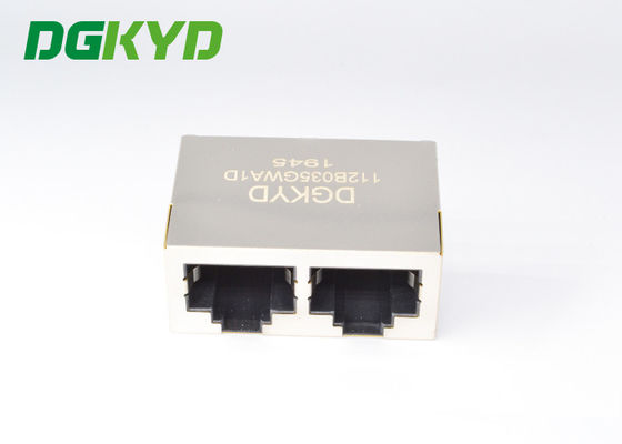 1x2 8P8C Net Socket 10M RJ45 Network Connector