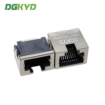 Sinking Plate Type 8P8C Modular Female RJ45 LED Connector DGKYDCB421188GWW6SB1075